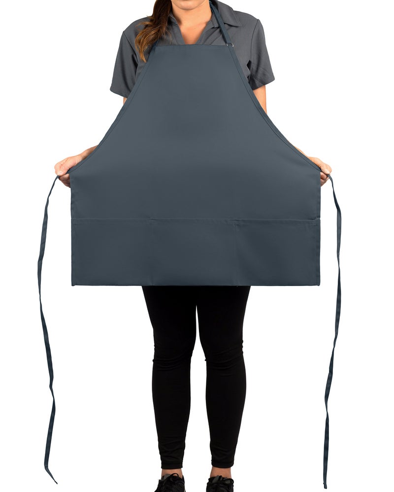KNG Slate 3 Pocket Adjustable Bib Apron for Men and Women - Image 2